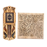 Angled view showing the olive wood grain and rich finish.